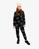The Girls Club | Black Flower Heart Crew RRP $79.99  SPECIAL