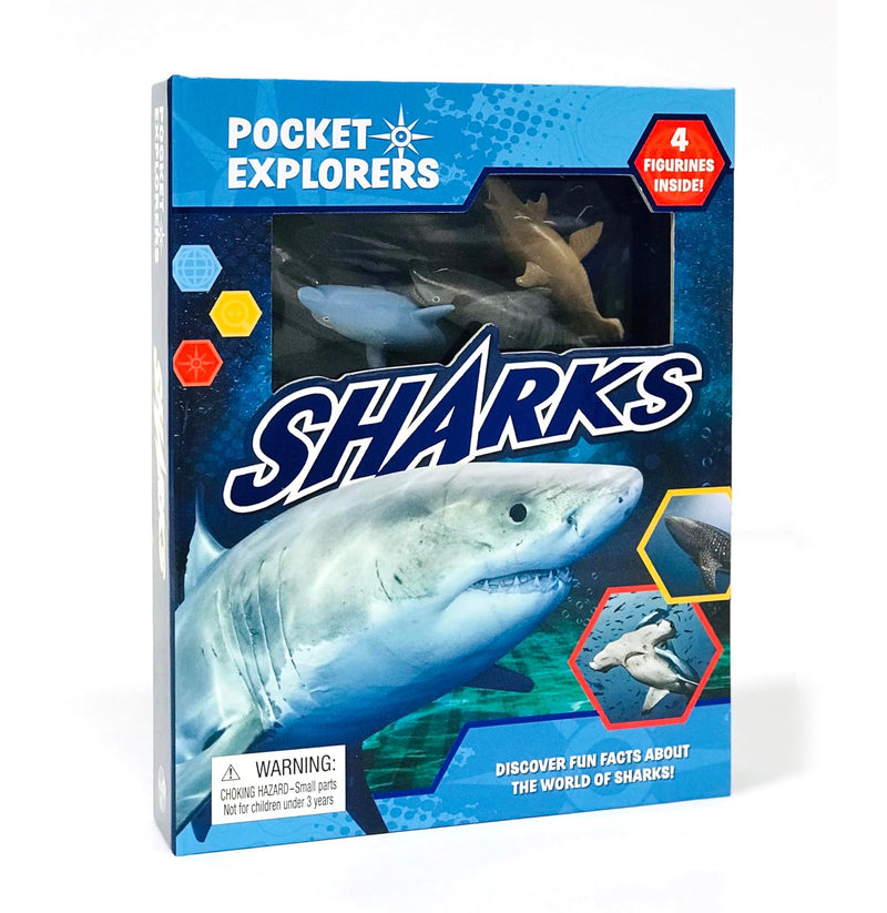 Sharks Pocket Explorers with Figurines and Fact Book