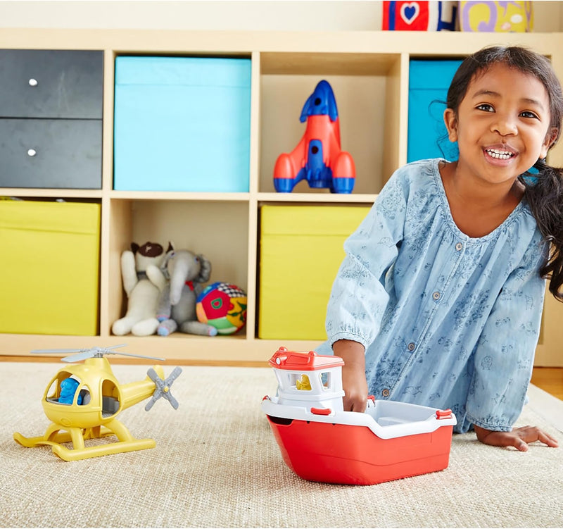 Green Toys - Rescue Boat and Helicopter