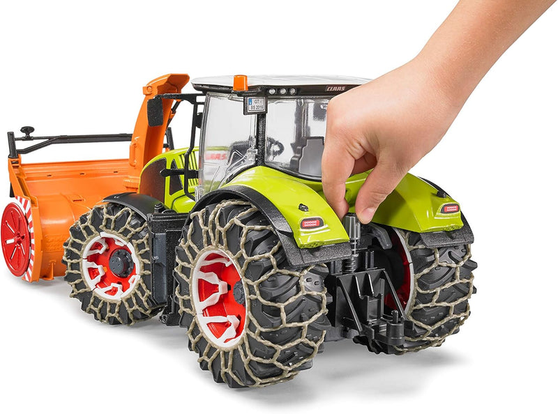 Bruder | Claas Axion 950 w/snowchains and snow blower