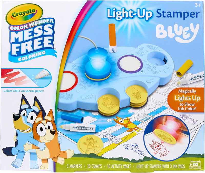 Crayola | Magic Light Up Bluey Stamper, Mess Free Colouring