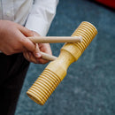 Natural Wooden Ribbed T-shaped Sound Tube Instrument
