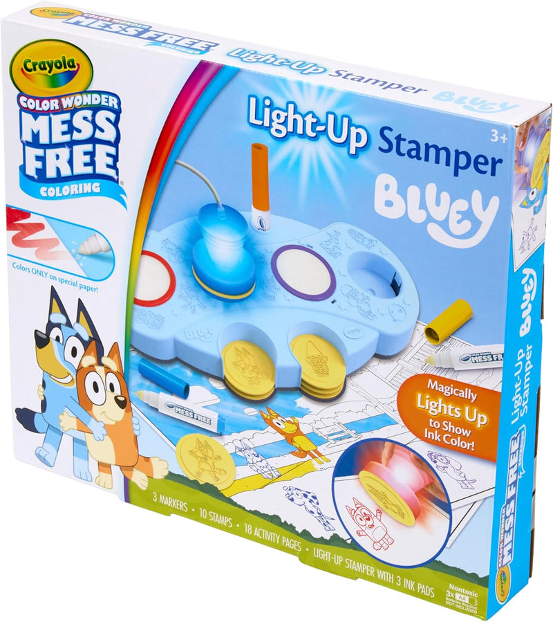 Crayola | Magic Light Up Bluey Stamper, Mess Free Colouring