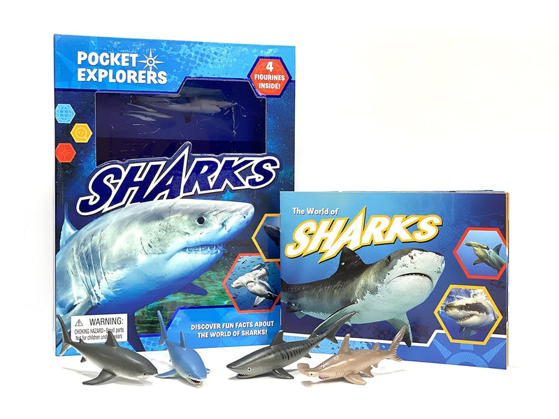 Sharks Pocket Explorers with Figurines and Fact Book