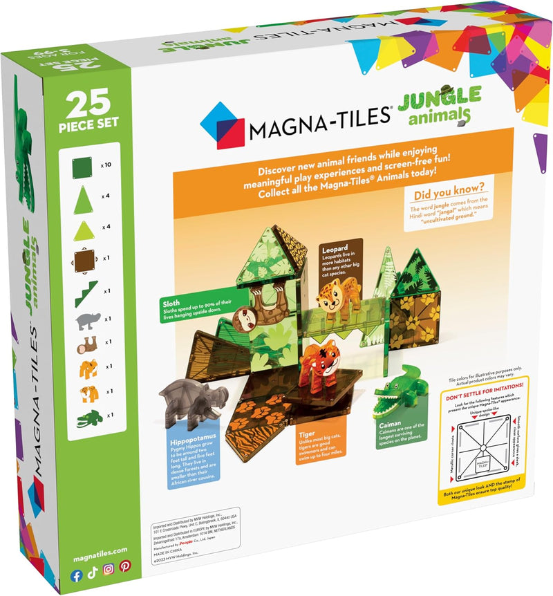 Magna-Tiles | Jungle Animals 25-Piece Set