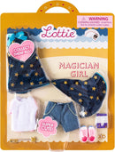 Lottie Magician Doll Costume Outfit Set with Cape Hat and Accessories