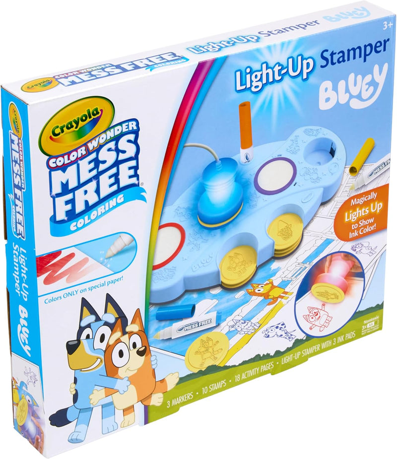 Crayola | Magic Light Up Bluey Stamper, Mess Free Colouring