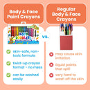 Ooly Body & Face Paint Crayons