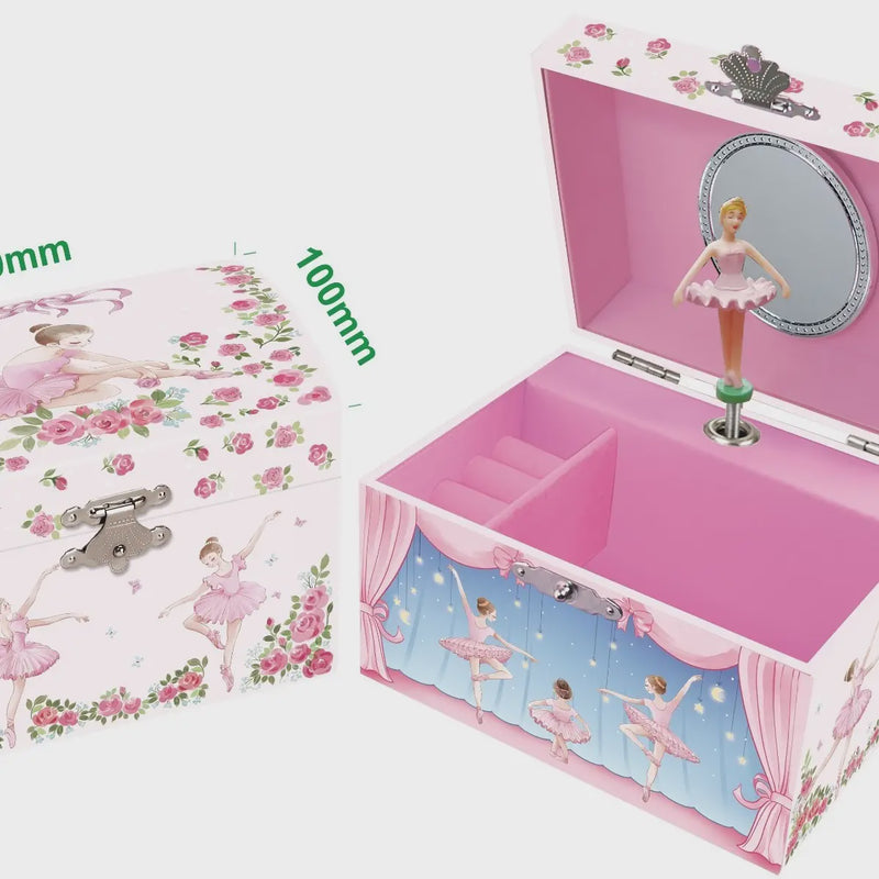 Dome Shape Musical Jewelry Box-Ballerina
