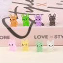 Cute Mini  Luminous Resin Bulldog