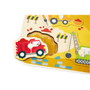 Hape - Wooden Construction Vehicle Peg Puzzle