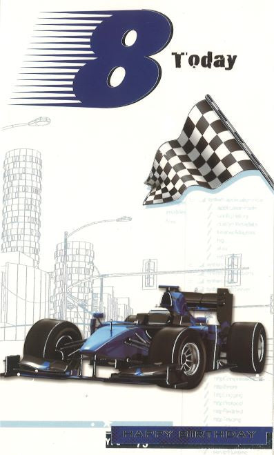 Birthday card Boy 8 today