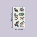 10pcs Watercolor Wolf Temporary Tattoos