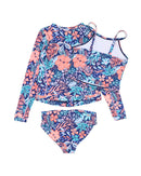 Minihaha Swim | Coco Print L/S 3 piece Swim Set 8-14yrs