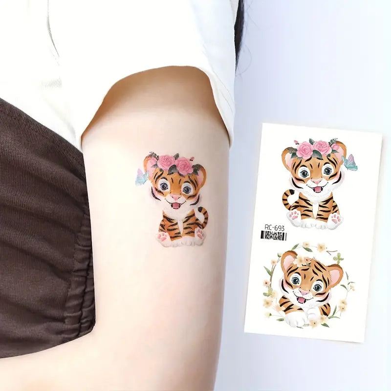 Tiger Temporary Tattoos