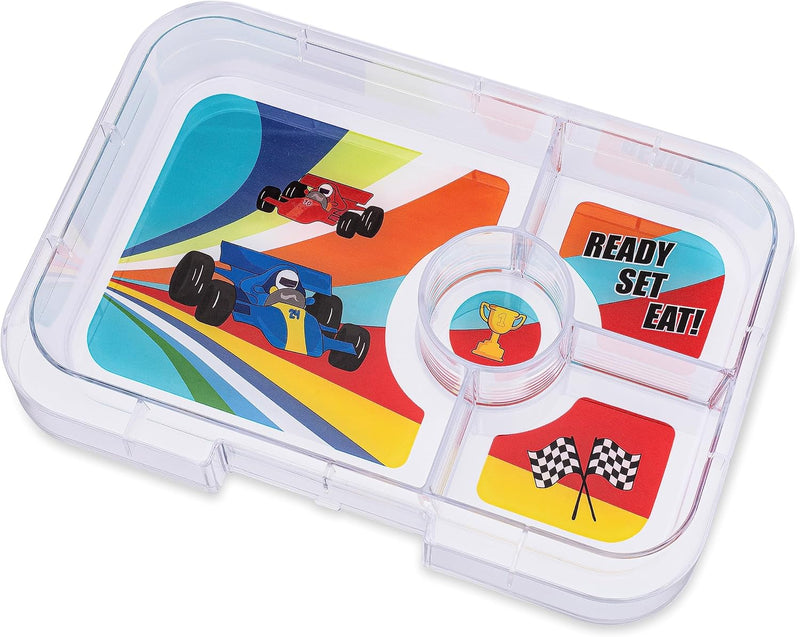 Yumbox Tapas Size - 4 Compartment  Bento Lunch - Race cars