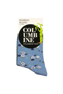 Columbine | Bamboo Cotton Socks-Daisy Floral Sky Blue