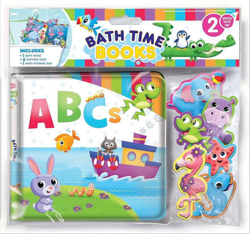 ABC's Bath Time Books (EVA bag) with Suction Cups and Mesh Bag