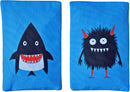 Yumbox Soft Gel Ice Packs with Insulated Fabric Sleeves –Monster & Shark- 2 Pack