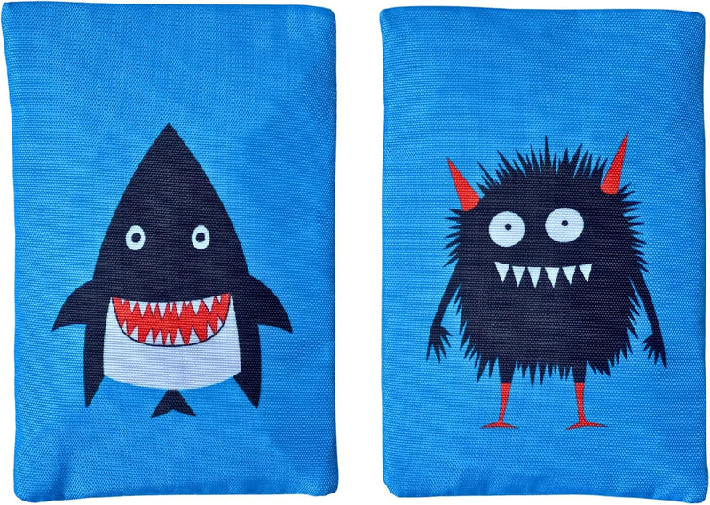Yumbox Soft Gel Ice Packs with Insulated Fabric Sleeves –Monster & Shark- 2 Pack