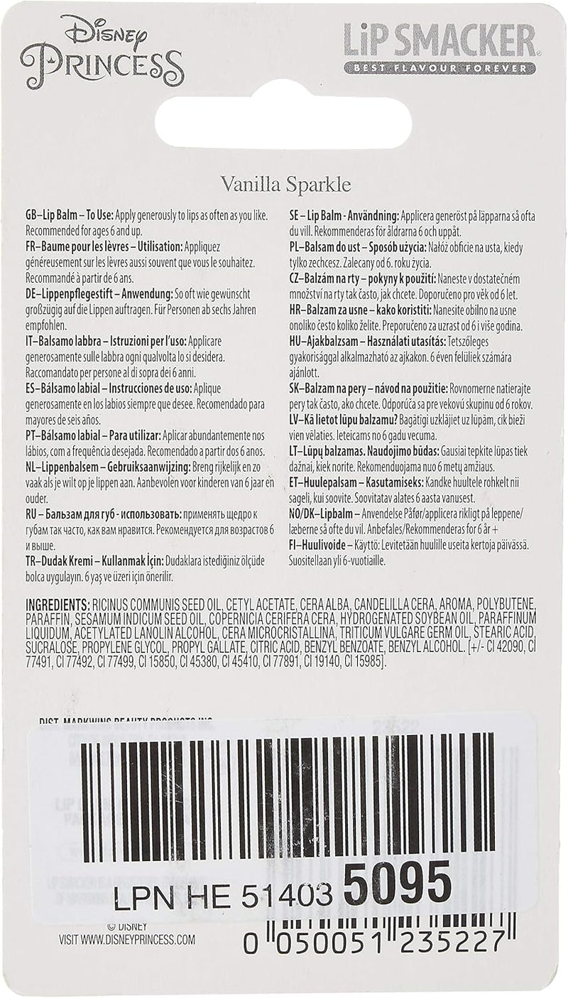 Lip Smacker Disney Princess Cinderella Sparkle Lip Balm, Vanilla