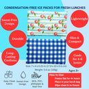 Yumbox Soft Gel Ice Packs with Insulated Fabric Sleeves - Vichy & Cherries