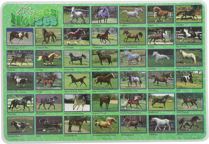 Painless Learning Placemats - Horses