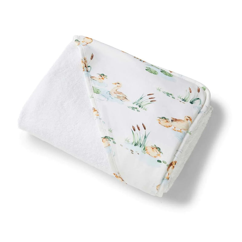 Snuggle Hunny | Organic Hooded Baby Towel - Duck Pond