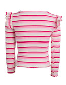 Eve Girl - ANNIE FRILL LSLV RIB - Pink - Kids