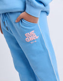 Eve Girl Girls Sports Club Flare Trackpant in Blue
