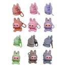 Keyring Bag Tag Flocked Mini Monster 47mm 6asst