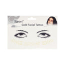 Facial Golden Glitter Temporary Tattoos