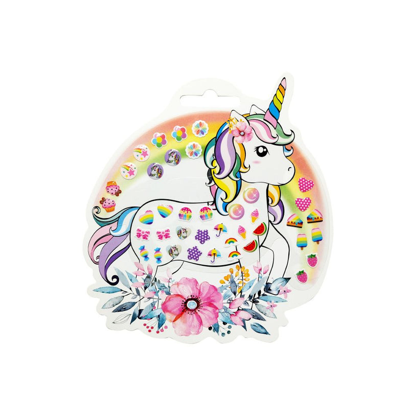 Stick On Earrings Unicorn 20pairs