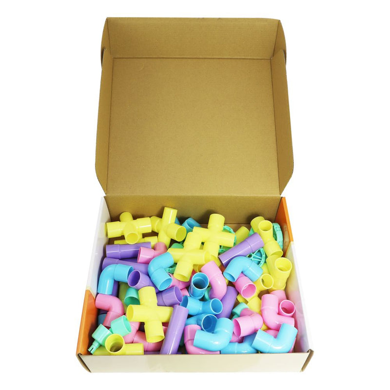 Pipe Building Set 5asst Colours 68pc set