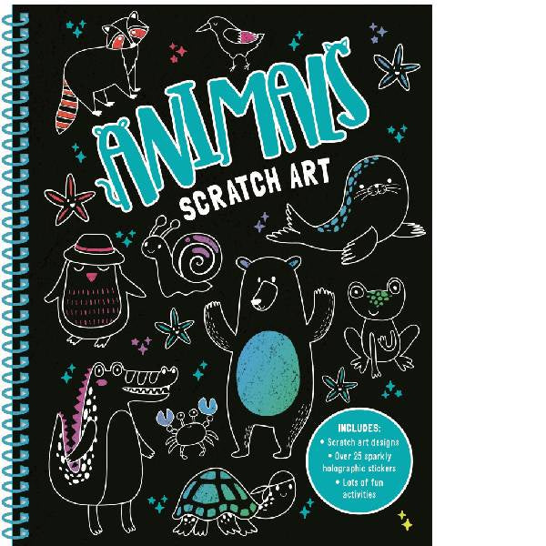 Scratch Art Animals book