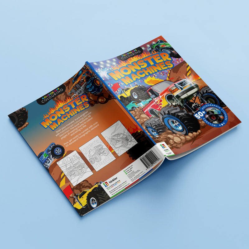 Kaleidoscope Sticker Colouring Monster Trucks
