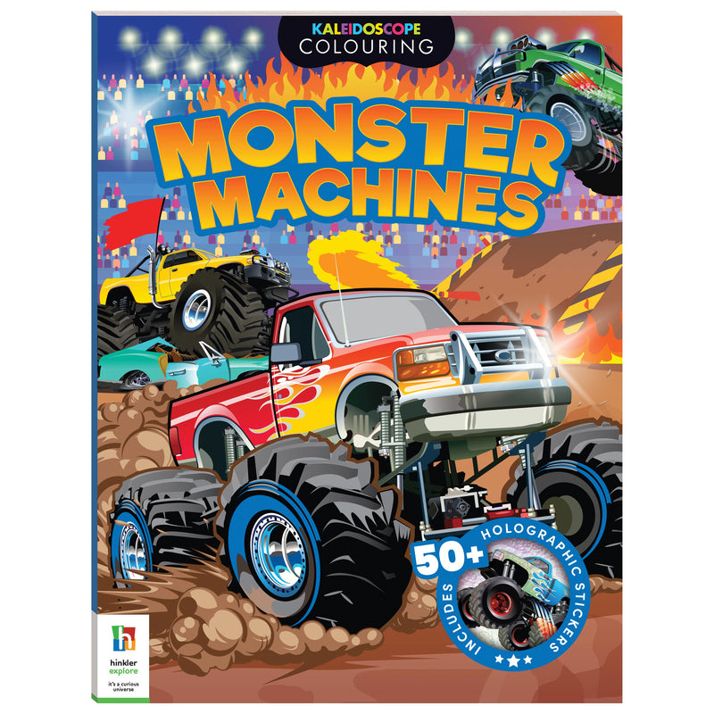 Kaleidoscope Sticker Colouring Monster Trucks