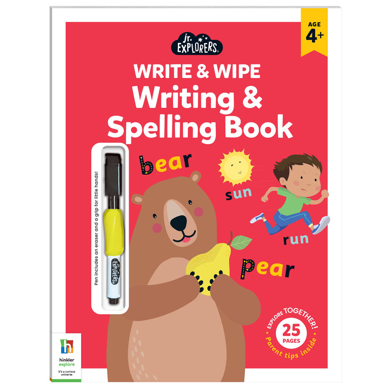 hinkler | Junior Explorers Write & Wipe Spelling and Writing