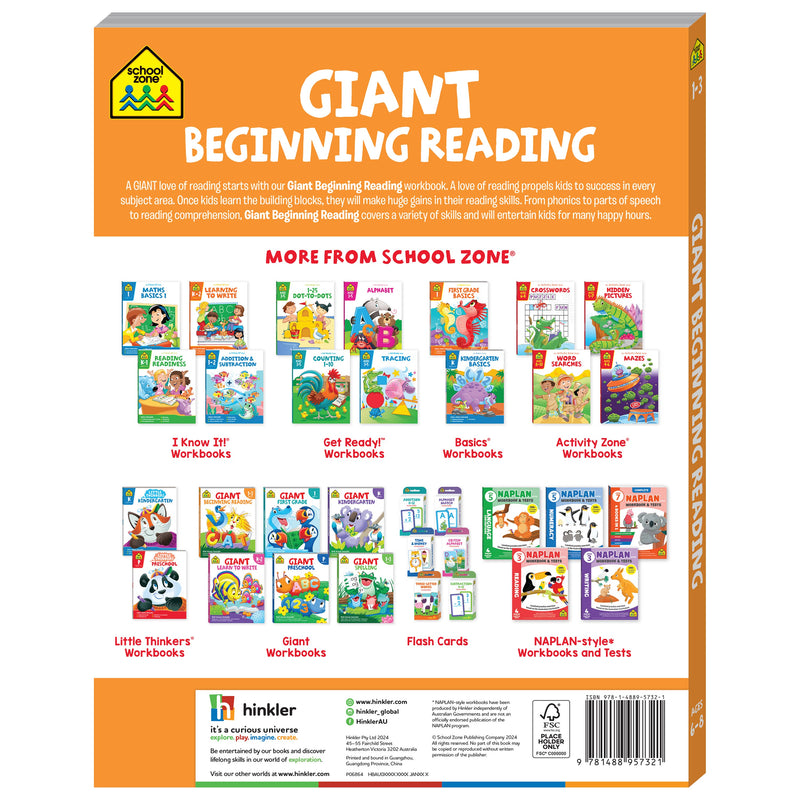 Giant Workbook Beginning Reading RRP $36.99