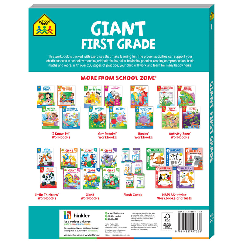 School Zone | Giant Workbook First Grade