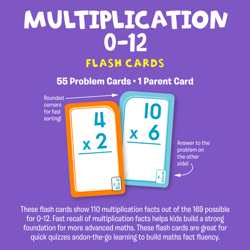 Hinkler | School Zone Multiplication 0-12 Flash Cards