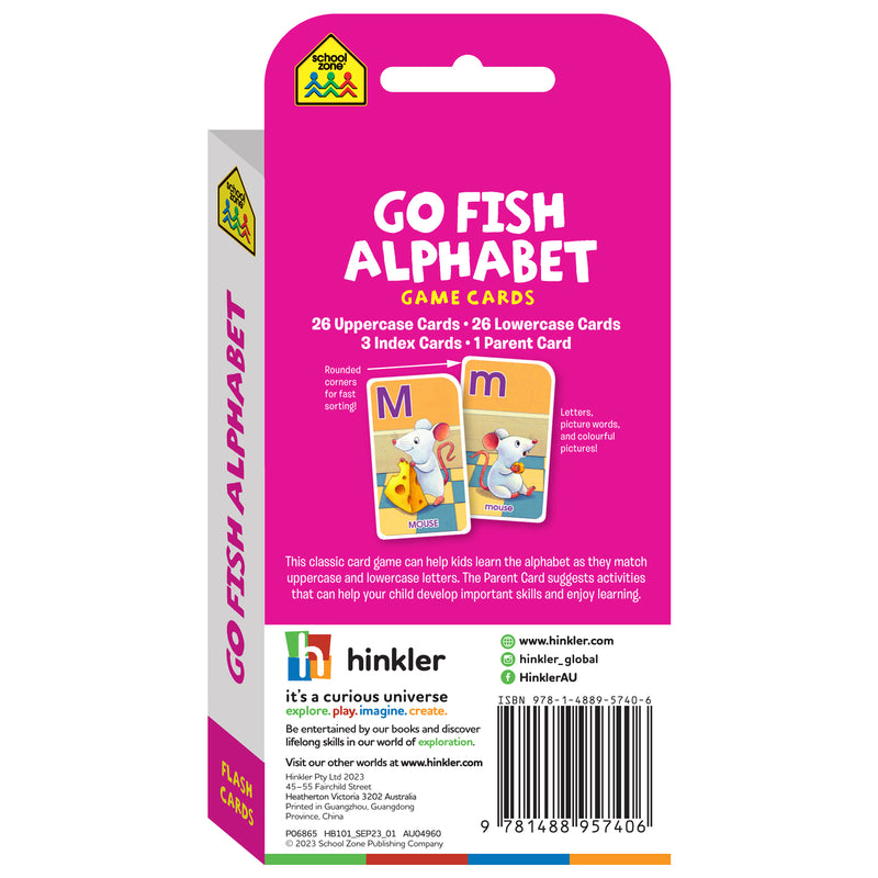 School Zone Go Fish Alphabet Game Cards (2023 ed)