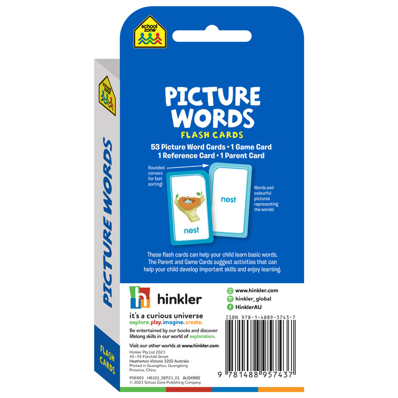 Hinkler | School Zone Picture Words Flash Cards RRP $9.99