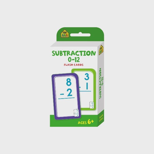 Hinkler | School Zone Subtraction 0-12 Flash Cards (2023 ed)