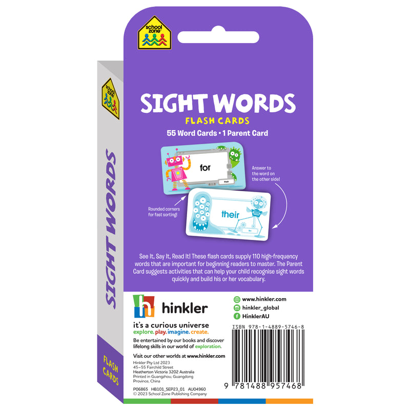 hinkler | School Zone Sight Words Flash Cards