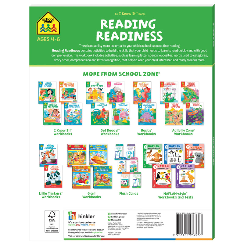 Hinkler School Zone I Know It! Reading Readiness