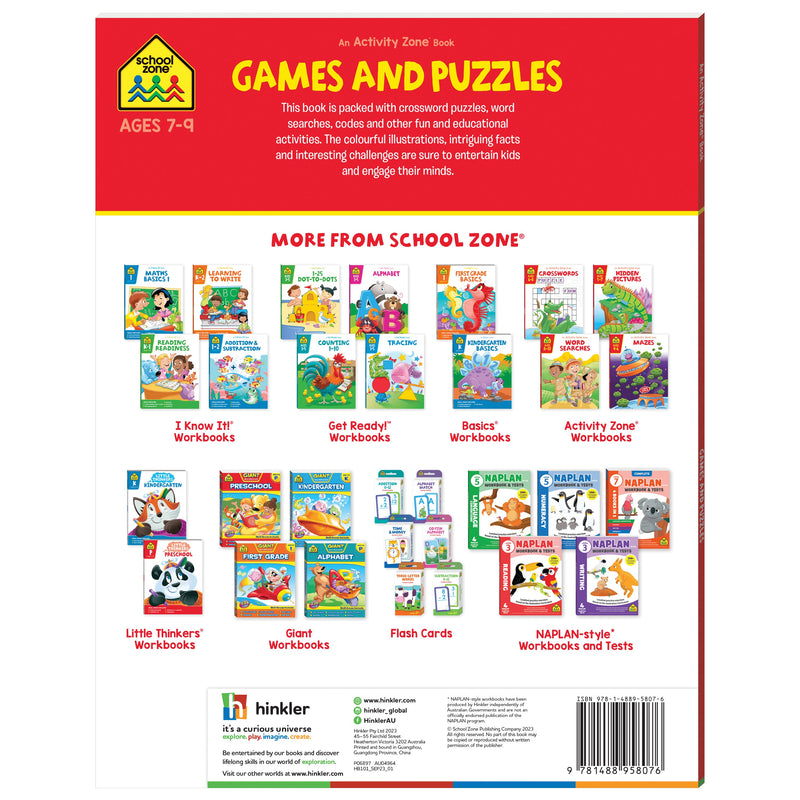 School Zone Activity Zone Games and Puzzles
