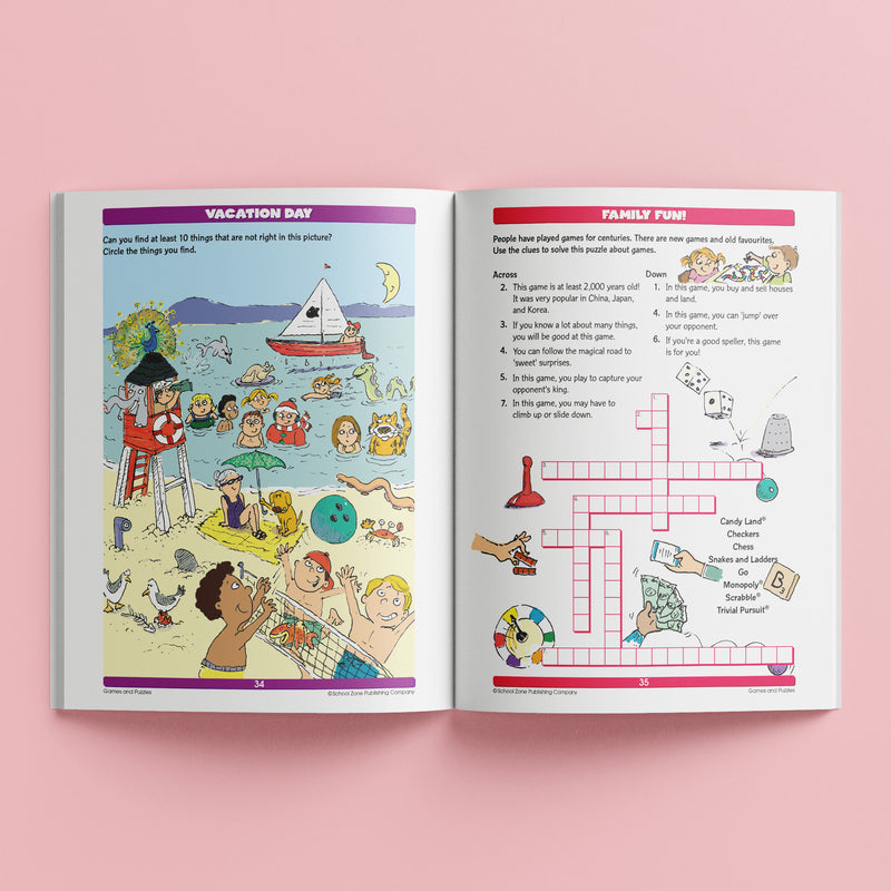 School Zone Activity Zone Games and Puzzles