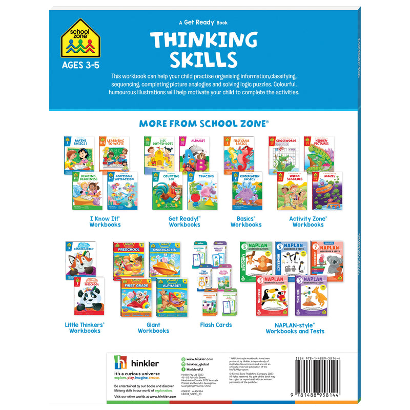 Hinkler | School Zone Get Ready Thinking Skills
