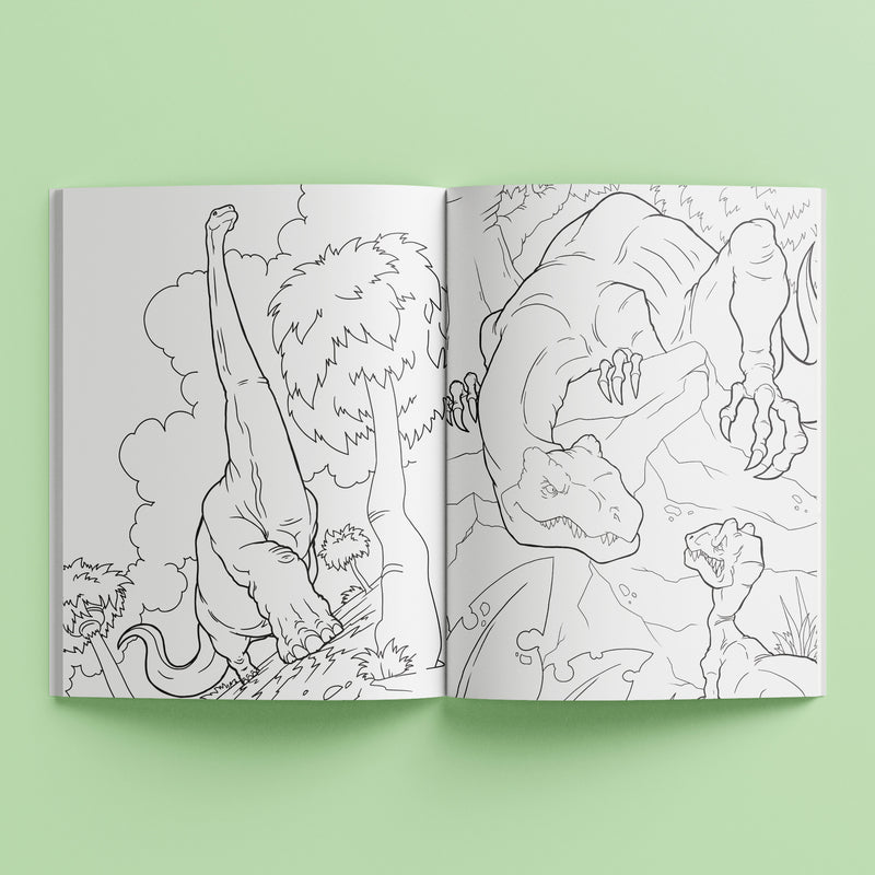 Kaleidoscope Sticker Colouring Dinosaur